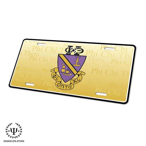 Phi Chi Theta Decorative License Plate — GreekLife.Store