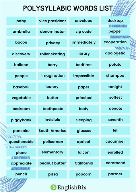 Polysyllabic Words Activity