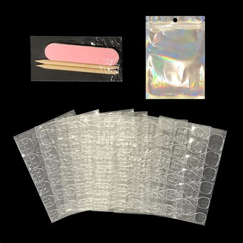 Nail Glue Sticker 10 Sheets Waterproof Breathable Double-Sided Jelly ...
