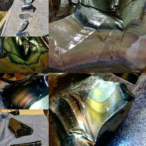 Beautiful Rainbow Obsidian samples collected at Glass Butte, Oregon ...