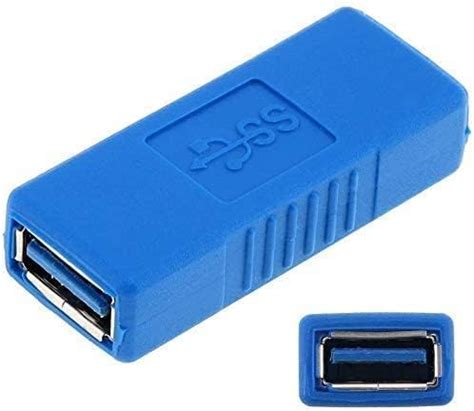 GWR USB 3.0 Coupler Adapter, Type A Female to Female Connector, 2 Port ...