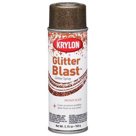 Krylon Glitter Blast Glitter Spray Paint, 5.7 oz., Bronze Blaze Spray ...