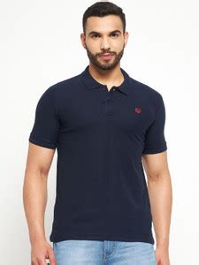 DUKE Solid Men Polo Neck Blue T-Shirt - Buy DUKE Solid Men Polo Neck ...
