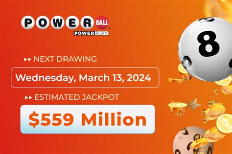 Powerball winning numbers for Wednesday, March 13, 2024; jackpot $559 ...