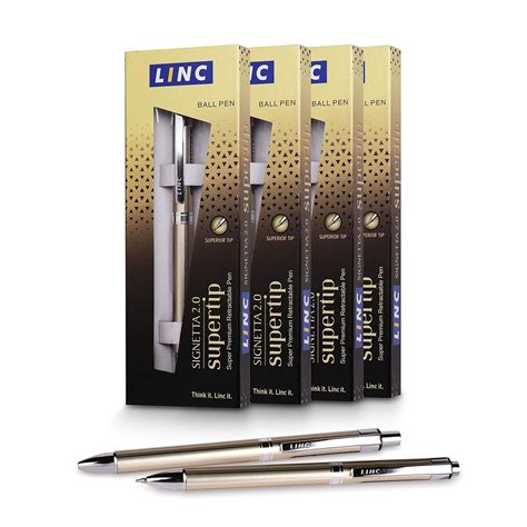 Linc Signetta Supertip Ball Pen | Blue & Black Ink | Pack of 20 ...