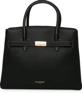 Buy ACCESSORIZE LONDON Women Black Hand-held Bag BLACK Online @ Best ...