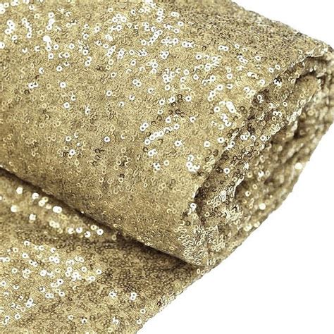Efavormart 54"x4 Yards Champagne Premium Sequin Fabric Bolt, Sparkly ...