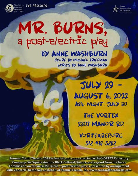 Mr. Burns, A Post-Electric Play - July-August 2022 — Vortex