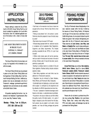 Fillable Online portsmouthva APPLICATION 2015 FISHING FISHING PERMIT ...