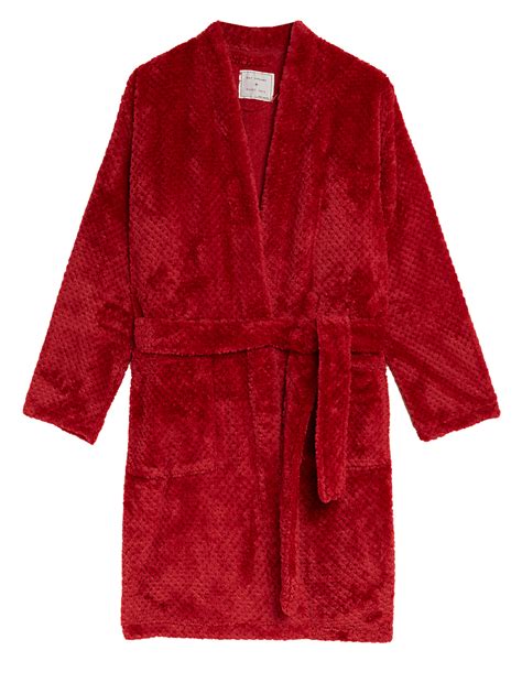 Buy Fleece Short Dressing Gown at Marks & Spencer