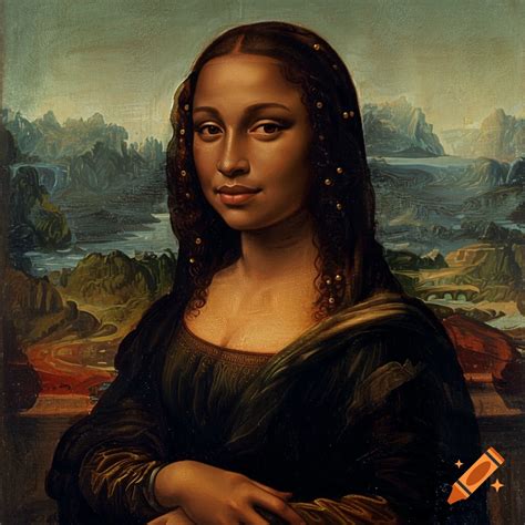 Painting portrait in the style of Mona Lisa, featuring a person with Albert Einstein's face ...