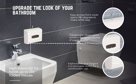 MDN Wall Mount Hand Paper Towel Dispenser - 250 Sheets | Lockable Multi ...