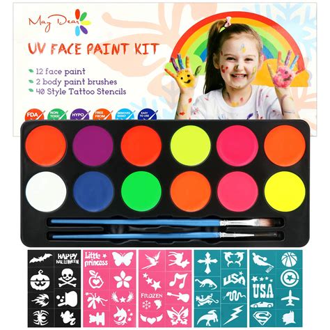 Buy Maydear Face Painting Kit for Kids with Safe and Non-Toxic Water ...