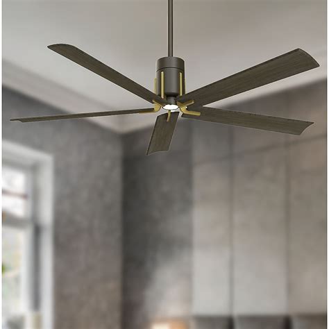 Minka Aire Clean 60-in Oil Rubbed Bronze/Toned Brass with Urban Walnut ...
