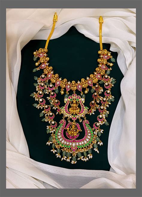 Double layer Lakshmi with Multi Jadau Kundan Haram - KH0088 – Spurthi ...