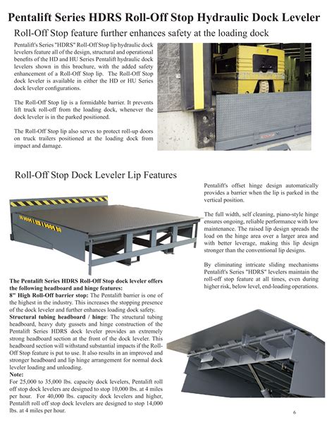 Pentalift Equipment Corp., Catalogs, Hydraulic Loading Dock Levelers ...