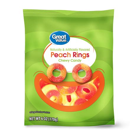 Buy Great Value Peach Rings Chewy Candy, 6 oz Online in India. 743324020