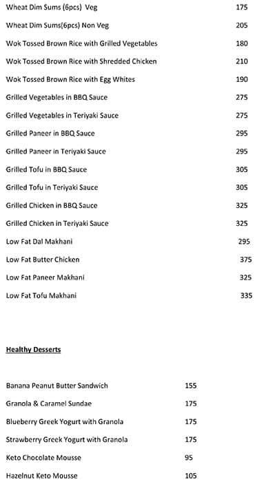 Menu at Health Kitchen By Capoor & Sons, Lucknow
