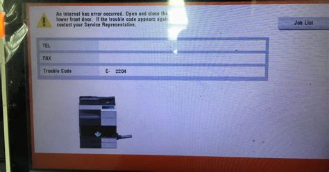 Image result for Konica Error Code Reset C554