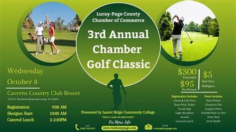 3rd Annual Chamber Golf Classic, Caverns Country Club, Luray, 8 October ...