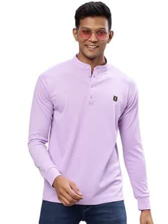 Buy n&j Cotton Blend Regular Fit Super Star Full Sleeve Henley Neck ...