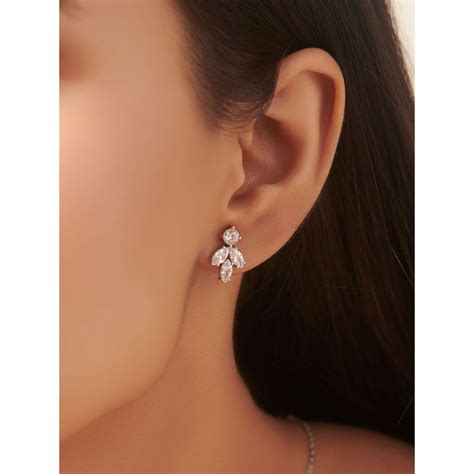 Buy Shaya by CaratLane Walking On Air Leaf Earrings in 925 Silver Online