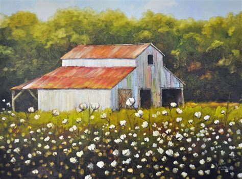 Barn House Ideas Easy Acrylic Canvas Painting - painting of a barn