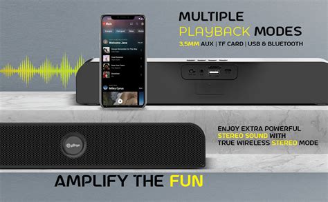 pTron Musicbot Evo 12W Bluetooth Soundbar Speaker 5.0, 10Hrs Playback ...