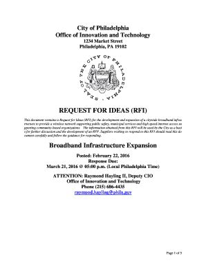 Fillable Online phila Request For Information RFI - philagov Fax Email ...