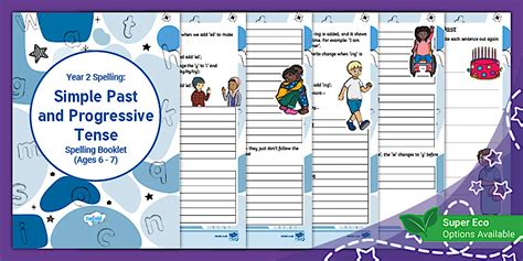Simple Past and Progressive Tense Spelling Booklet (Ages 6 - 7)