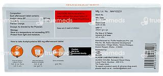 Quicnac 600 Mg Sugar Free Effervescent Orange Flavour Tablet 10 - Uses ...