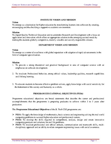 3-1 cd 16-17 - Co po mapping - INSTITUTE VISION AND MISSION Vision To ...