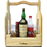 Buy Craftman Wine Beer Serving Caddy with Glass Holder & Chakhna Pocket ...