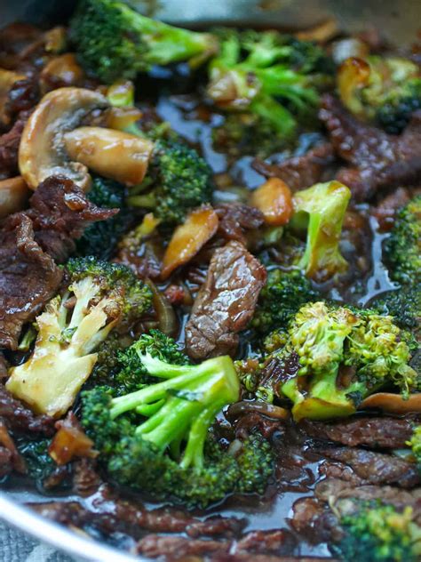 Beef Teriyaki with Mushroom and Broccoli | Woman Scribbles