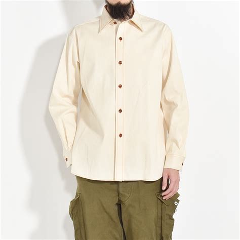 【30% OFF】(km233sh02a)KIMURA(キムラ/木村)unbleached cotton twill shirt(アンブリーチ ...