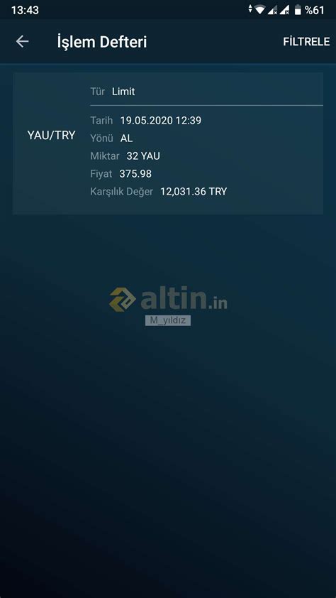 Altın tfx gordugu yer fazla alamadık - Altin.in
