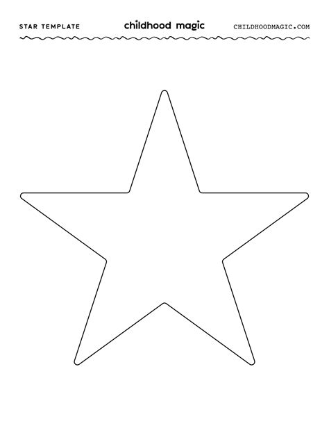 Star Template - Childhood Magic - Worksheets Library