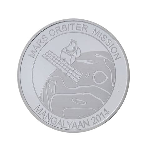 100 Gram Mangalyaan / Mars Orbiter Mission Silver Coin (999 Purity)