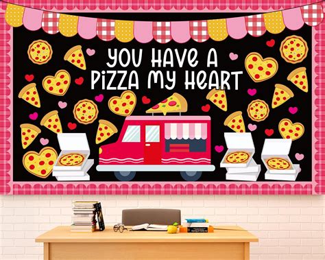 Amazon.com : Valentine's Day Pizza Classroom Bulletin Board Decorations ...