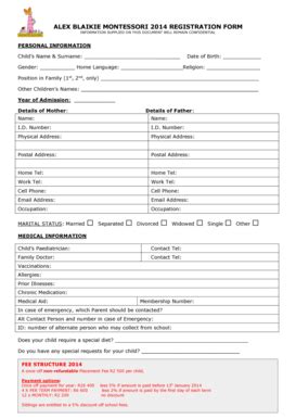 Fillable Online Registration Form for Enrolment - Alex Blaikie ...