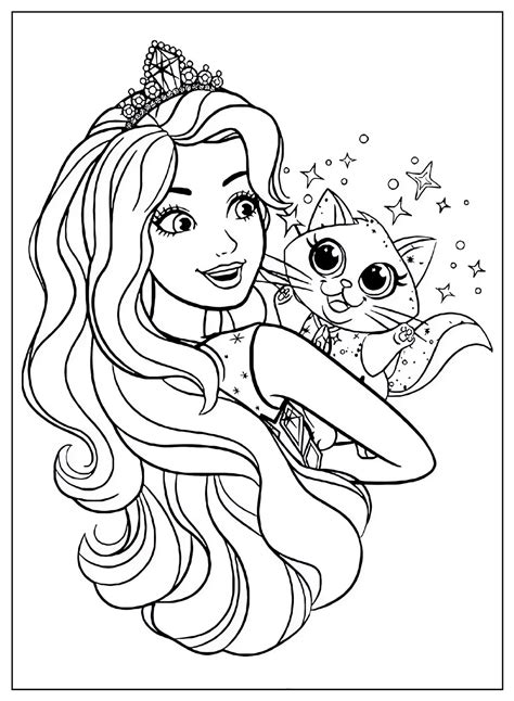 12+ Coloring Sheets Of Barbie Easy Download - Digitrenz