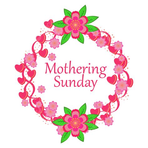 Mothers Day Design Vector Art PNG, Mothering Sunday Design Flower ...