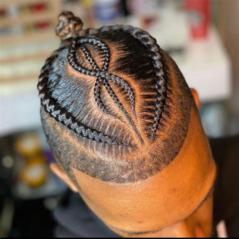 Male braids😍 | Boy braid styles, Braided man bun, Cornrow braids men