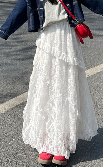 Shop White Mesh Ruffled Skirt - for Women | OUTZIDR | Gen-Z Style