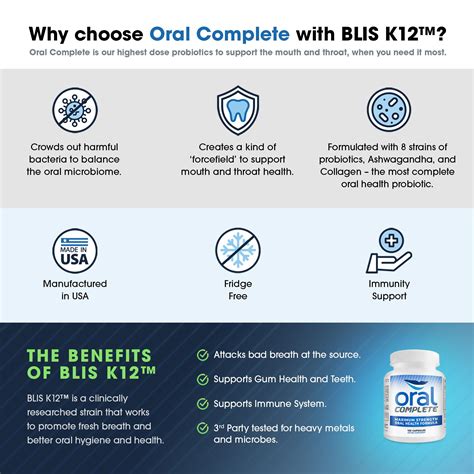 Oral Complete 11-in-1 Dental Probiotics, Bad Breath Treatment Halitosis Tonsil Stone with Non ...