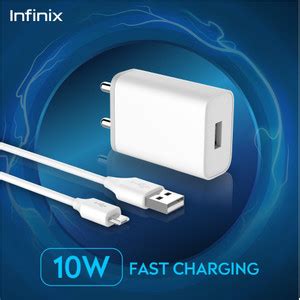 Infinix 10 W Quick Charge 2 A Wall Charger for Mobile with Detachable ...