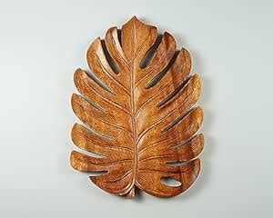 kveer SS Art Solid Wood Monstera Leaf Wall Art | Wood Carving | Room ...