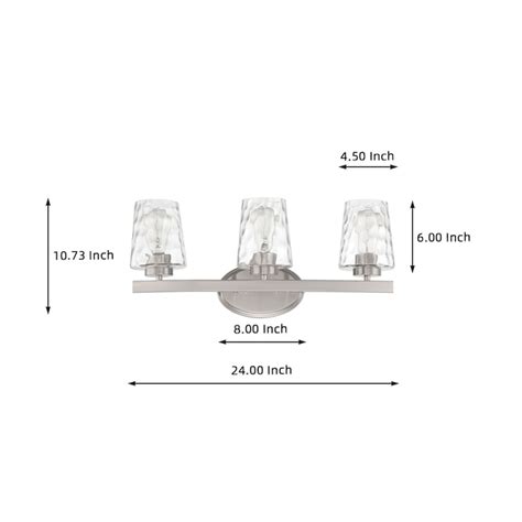 ACROMA Barstow 24-in 3-Light Brushed Nickel LED Modern/Contemporary ...