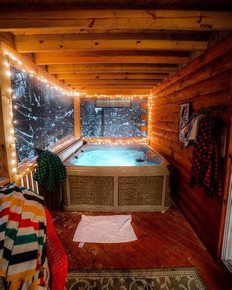 : Photo | Hot tub room, Cabin hot tub, Indoor hot tub