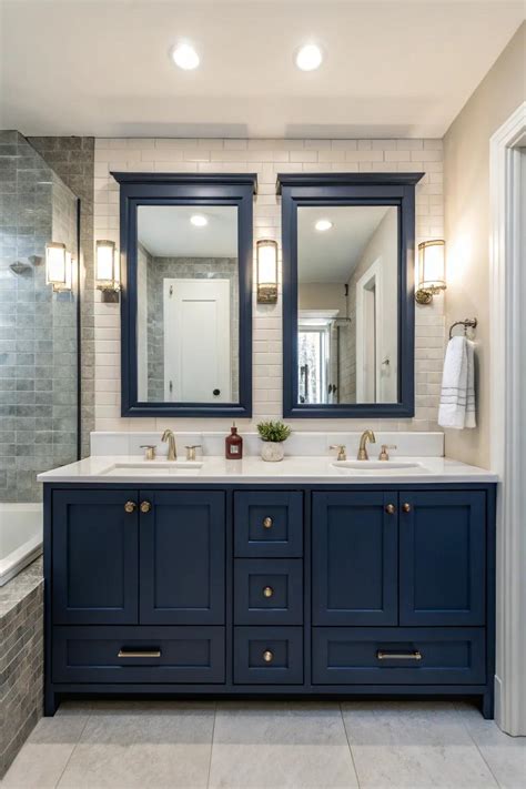 15+ Stunning Navy Blue Vanity Bathroom Ideas